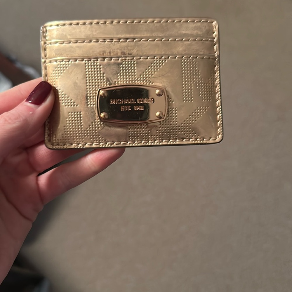 Rose gold Michale Kors card wallet